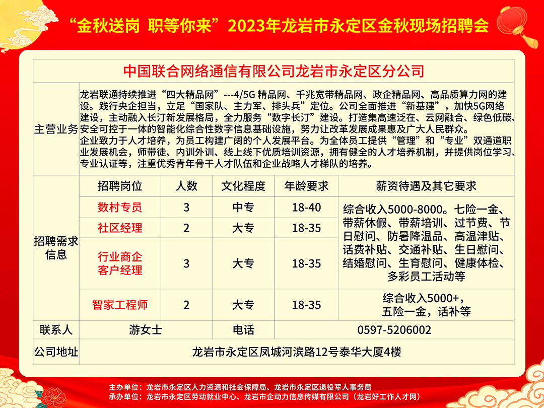 金川区最新招聘信息总览